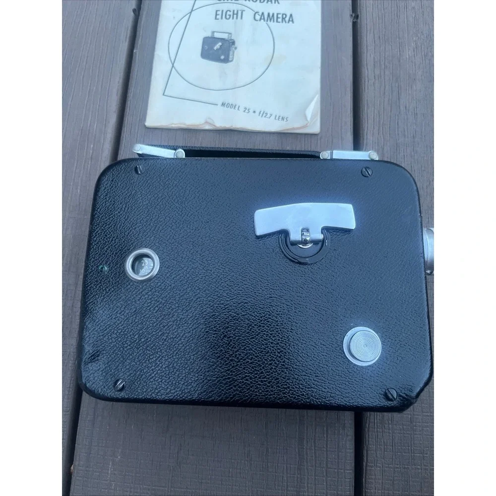 Vintage Cine-Kodak Eight-25 8mm Movie Camera with f/2.7 Lens and Manual Black